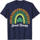 Speech Therapy Rainbow St Patrick's Day Speech Therapist T-Shirt - T-Shirt | Navy