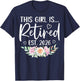 This Girl is Retired Est. 2026 Floral Retirement Women T-Shirt - T-Shirt | Navy