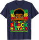 I Am Black History Month African American for Boys Kids T-Shirt - T-Shirt | Navy