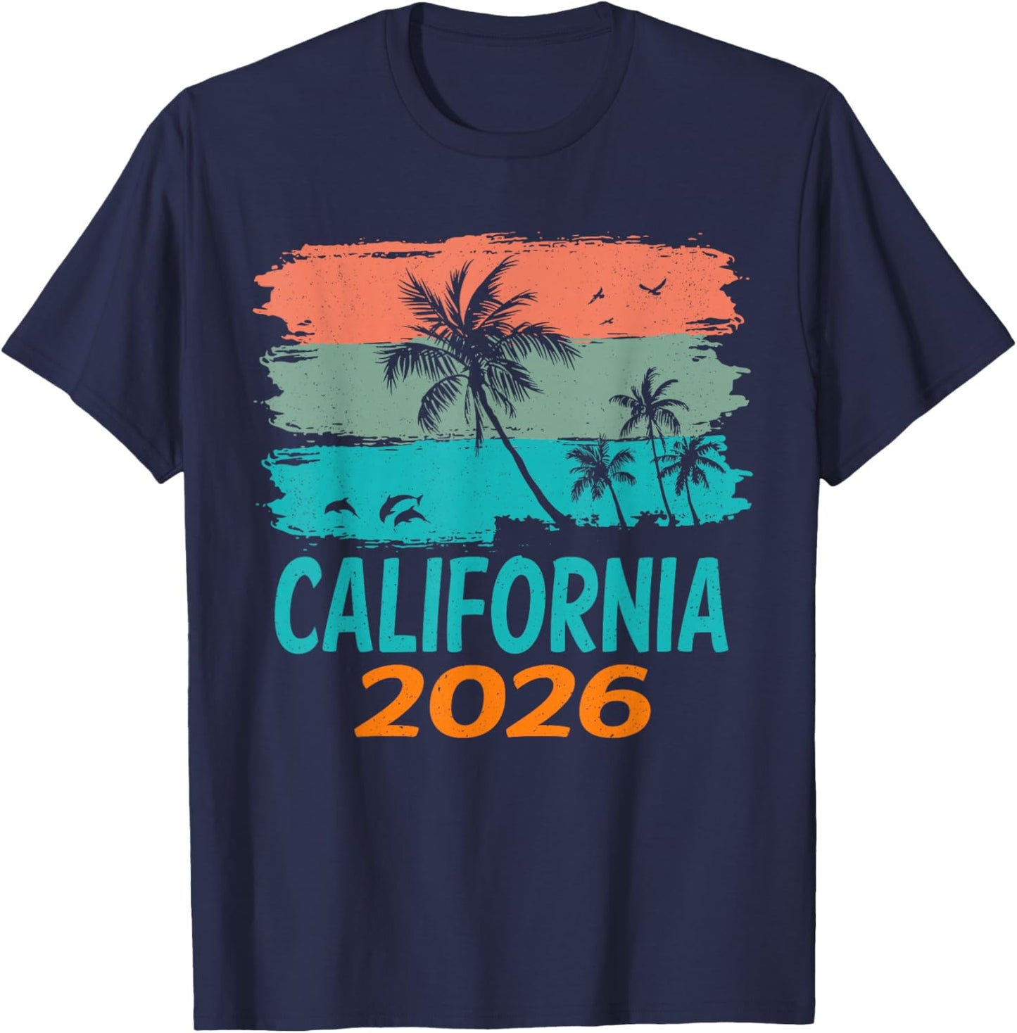 California 2026 Matching Family Beach Trip Shirts T-Shirt - T-Shirt | Navy