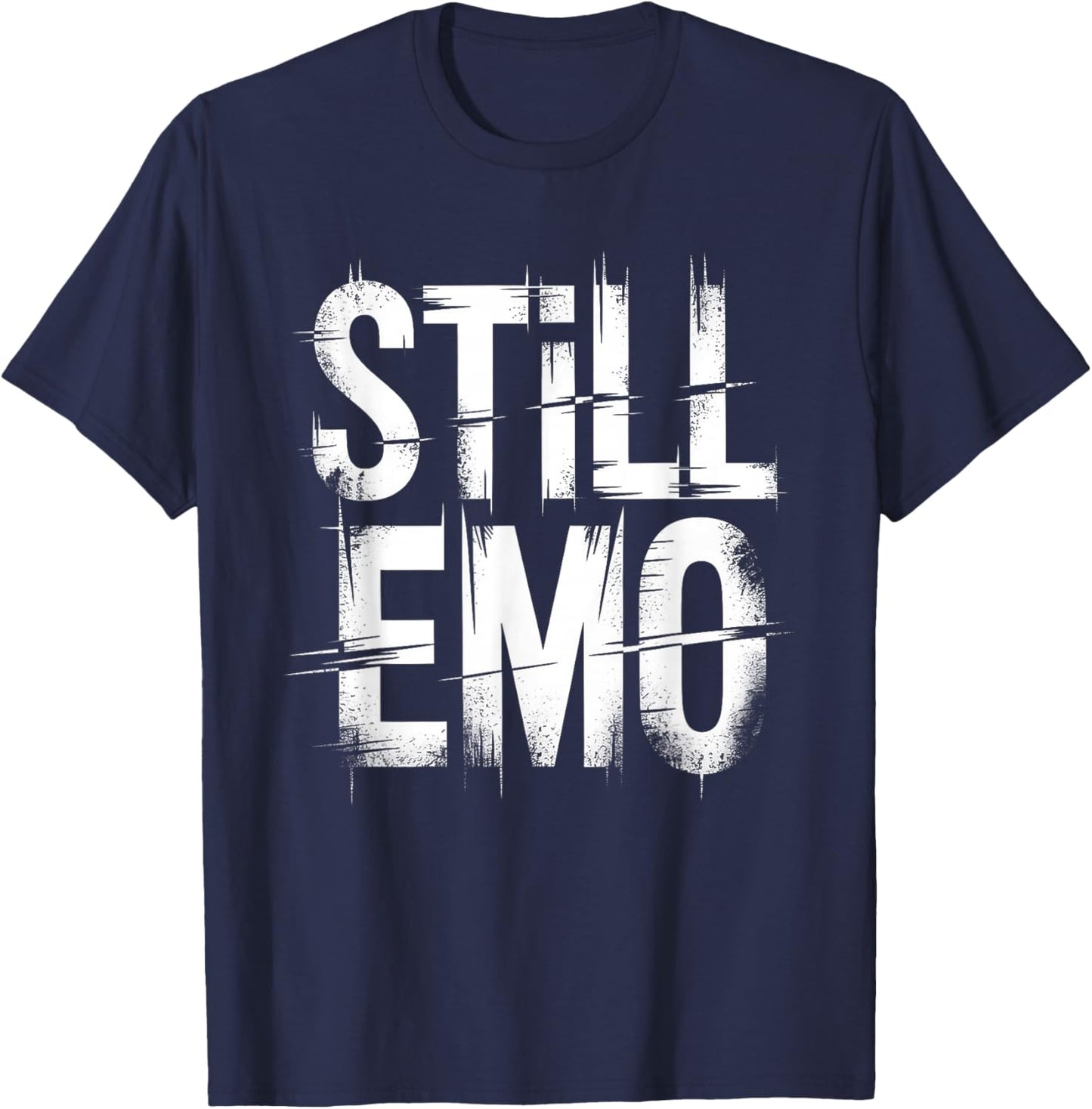 Still Emo Elder Emo Grunge Punk Graphic Goth Gothic Vintage T-Shirt - T-Shirt | Navy