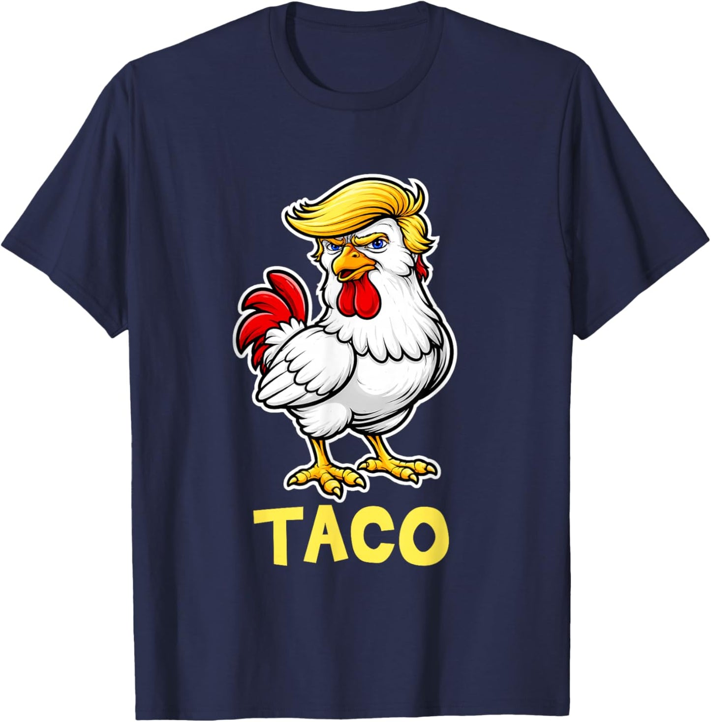 Taco Chicken 4th of July Patriotic American Funny T-Shirt - T-Shirt | Navy