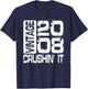 Born in 2008, Vintage 2008 Crushin’ It Grunge Birthday T-Shirt - T-Shirt | Navy
