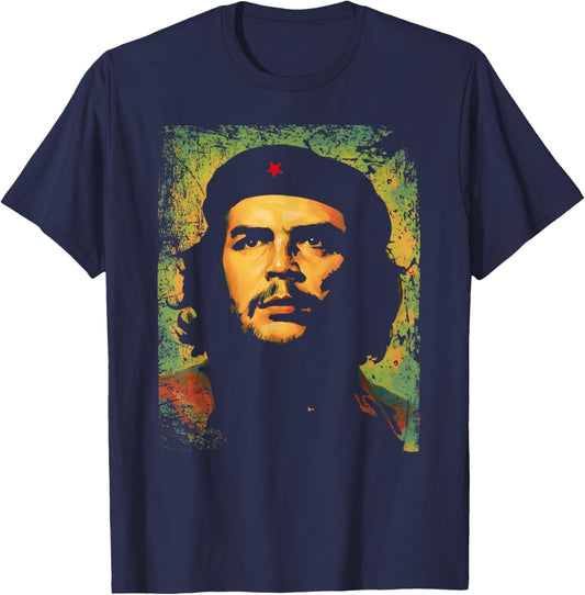 Che Guevara Shirt Poster Revolution Cuba Hispanic Heritage T-Shirt - T-Shirt | Navy