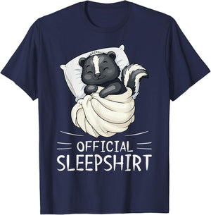 Skunk Animal Official Sleepshirt Pajamas Nightgown T-Shirt - T-Shirt | Navy
