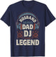 Husband Dad DJ Legend Funny Disc Jockey Father's Day Retro T-Shirt - T-Shirt | Navy