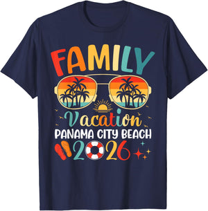 Family Vacation 2026 Matching Florida Panama City Beach T-Shirt - T-Shirt | Navy