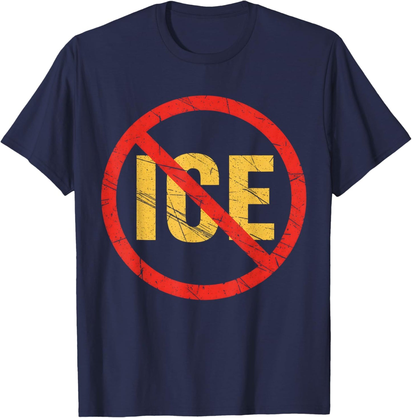 Funny No ICE T-Shirt - T-Shirt | Navy