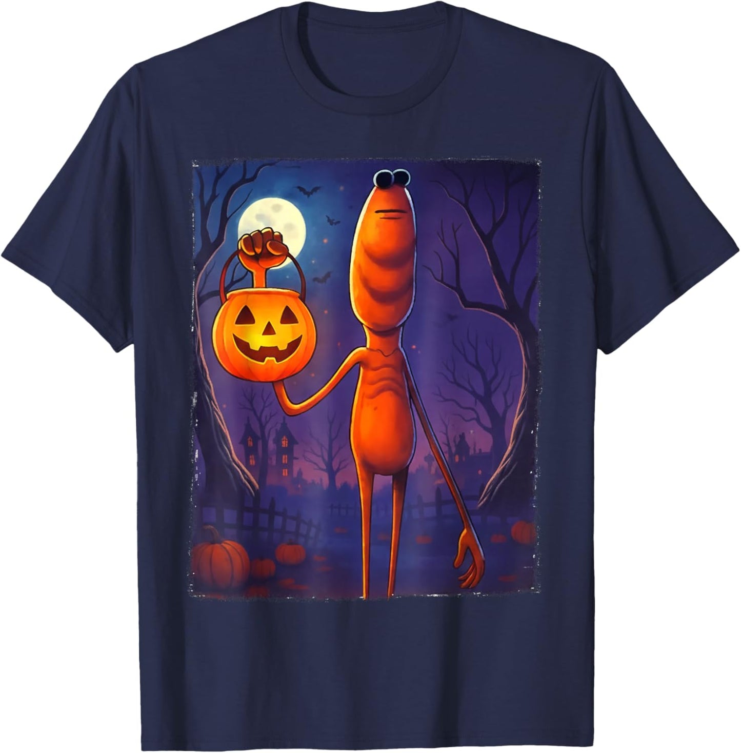 Marcus The Worm Halloween Custome T-Shirt - T-Shirt | Navy