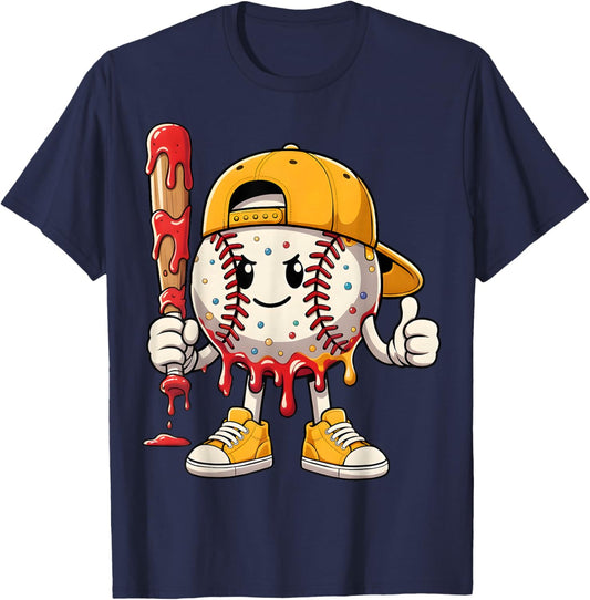 Baseball Drip Gifts Baseball Life Style 101 Apparel Youth T-Shirt - T-Shirt | Navy
