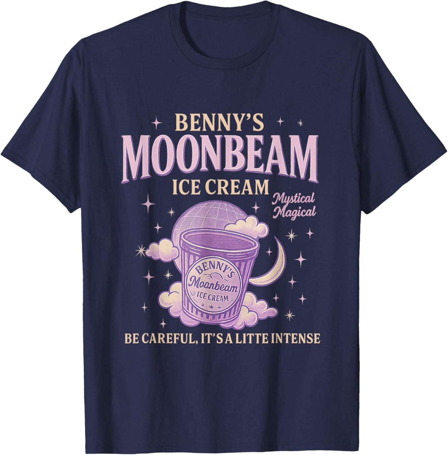 Moonbeam Ice Cream Truck Retro Double Scoop Popsicle T-Shirt - T-Shirt | Navy