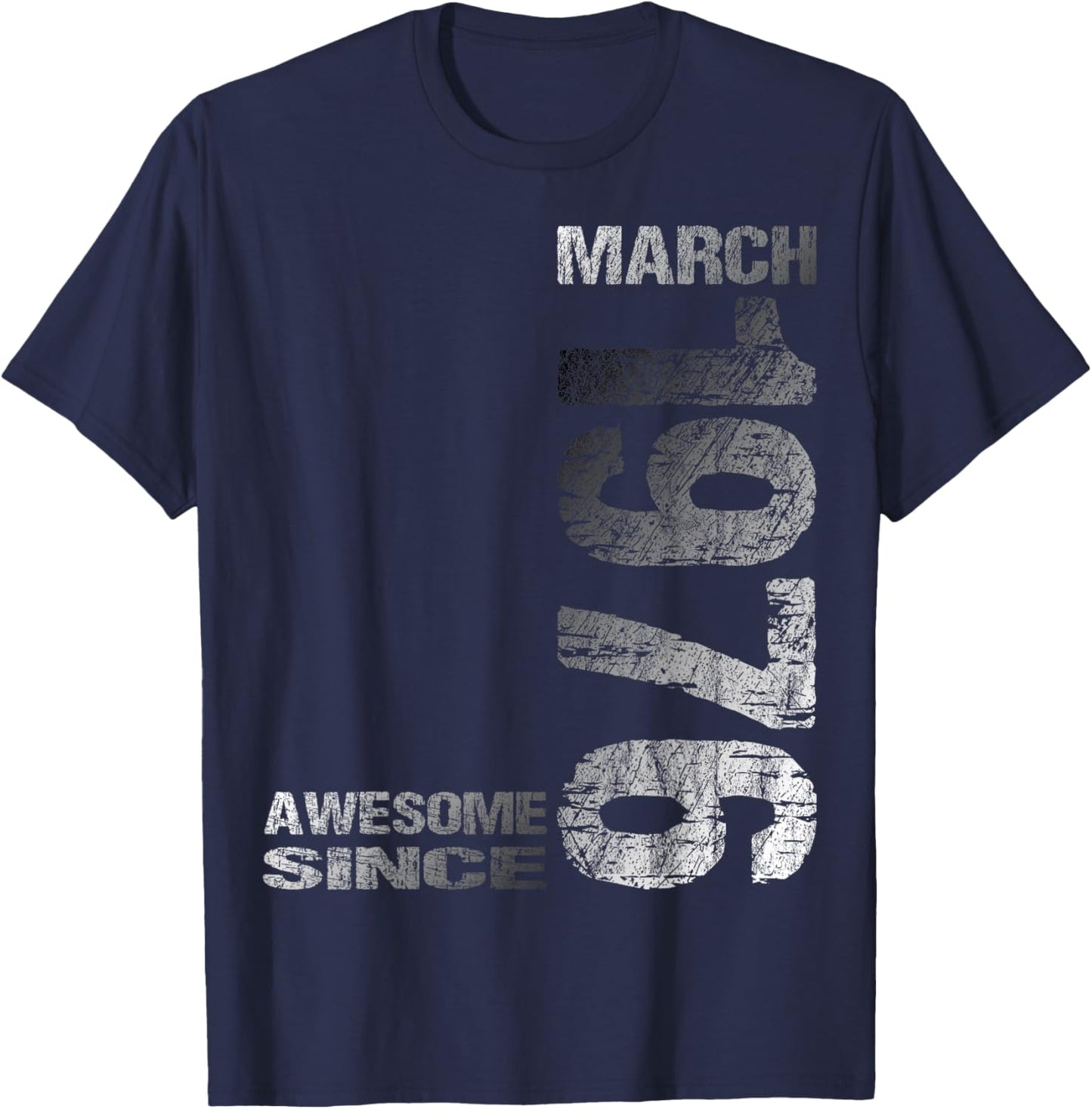 Awesome Since March 1976 Vintage 50. Birthday T-Shirt - T-Shirt | Navy