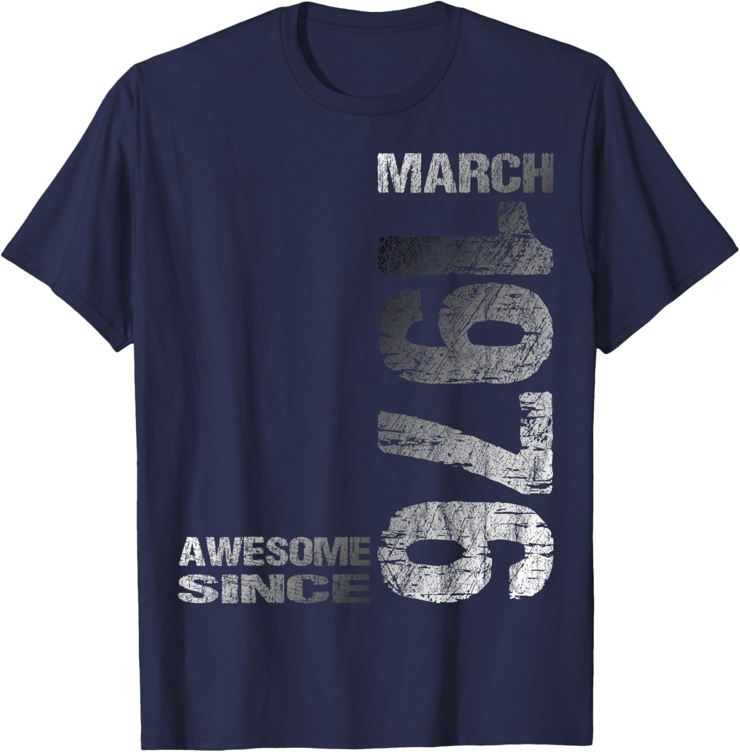 Awesome Since March 1976 Vintage 50. Birthday T-Shirt - T-Shirt | Navy