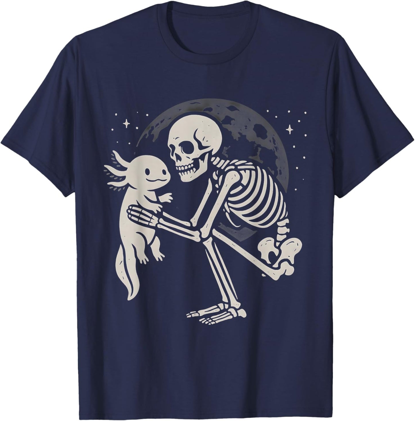 Axolotl Emo Goth T-Shirt - T-Shirt | Navy