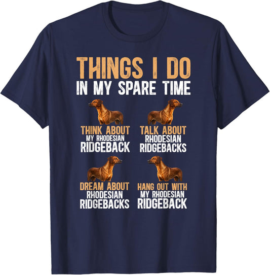 Rhodesian Ridgeback Owner Funny Rhodesian Ridgeback Dad T-Shirt - T-Shirt | Navy