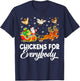 Chickens for Everybody Santa Sleigh Merry Christmas Pajamas T-Shirt - T-Shirt | Navy