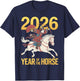 Japanese Zodiac Chinese Lunar New Year of The Horse 2026 T-Shirt - T-Shirt | Navy