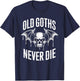 Vintage Old Goths Never Die Bats Rose Goth Girl Gothic Shirt T-Shirt - T-Shirt | Navy