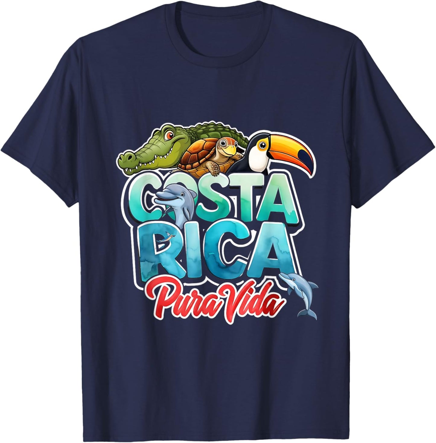 Pura Vida Costa Rica Central America Travel Souvenir 2026 T-Shirt - T-Shirt | Navy