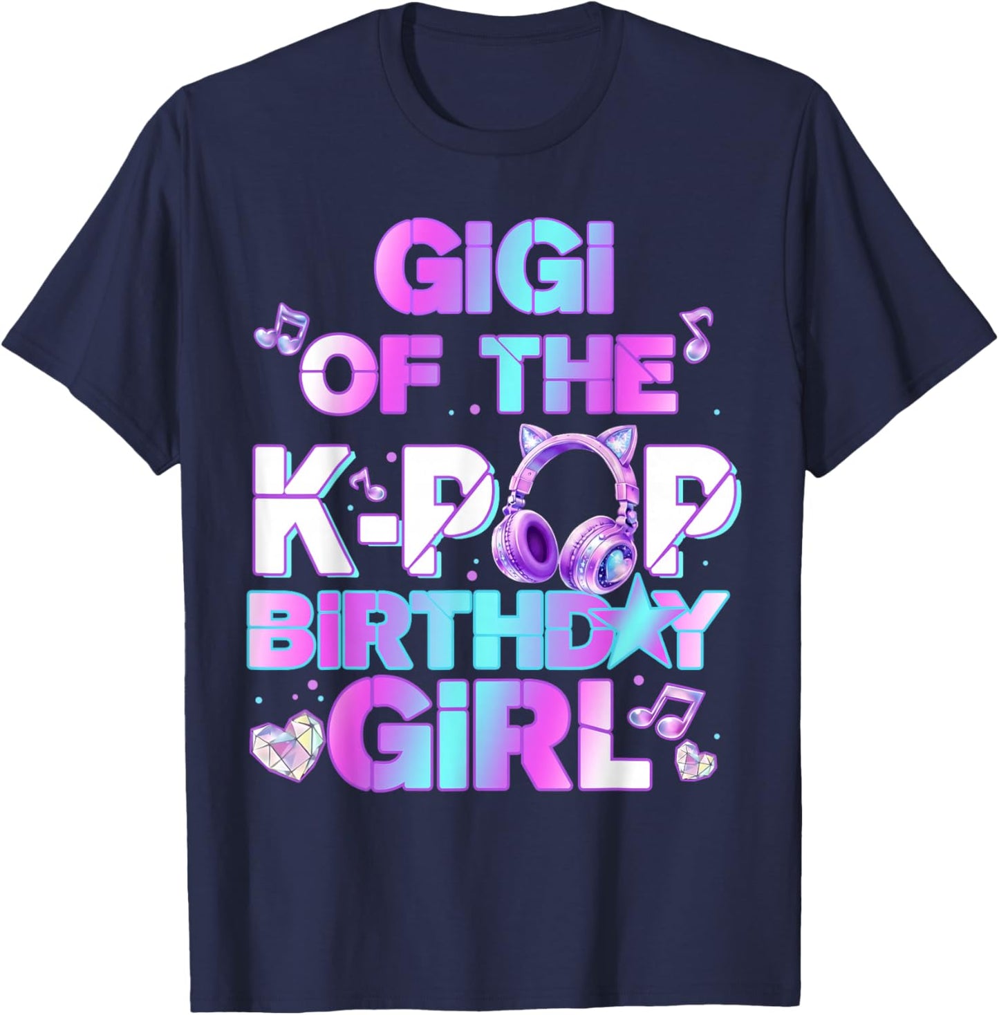 Gigi of The K-PoP Birthday Girls Korean Music Lovers T-Shirt - T-Shirt | Navy