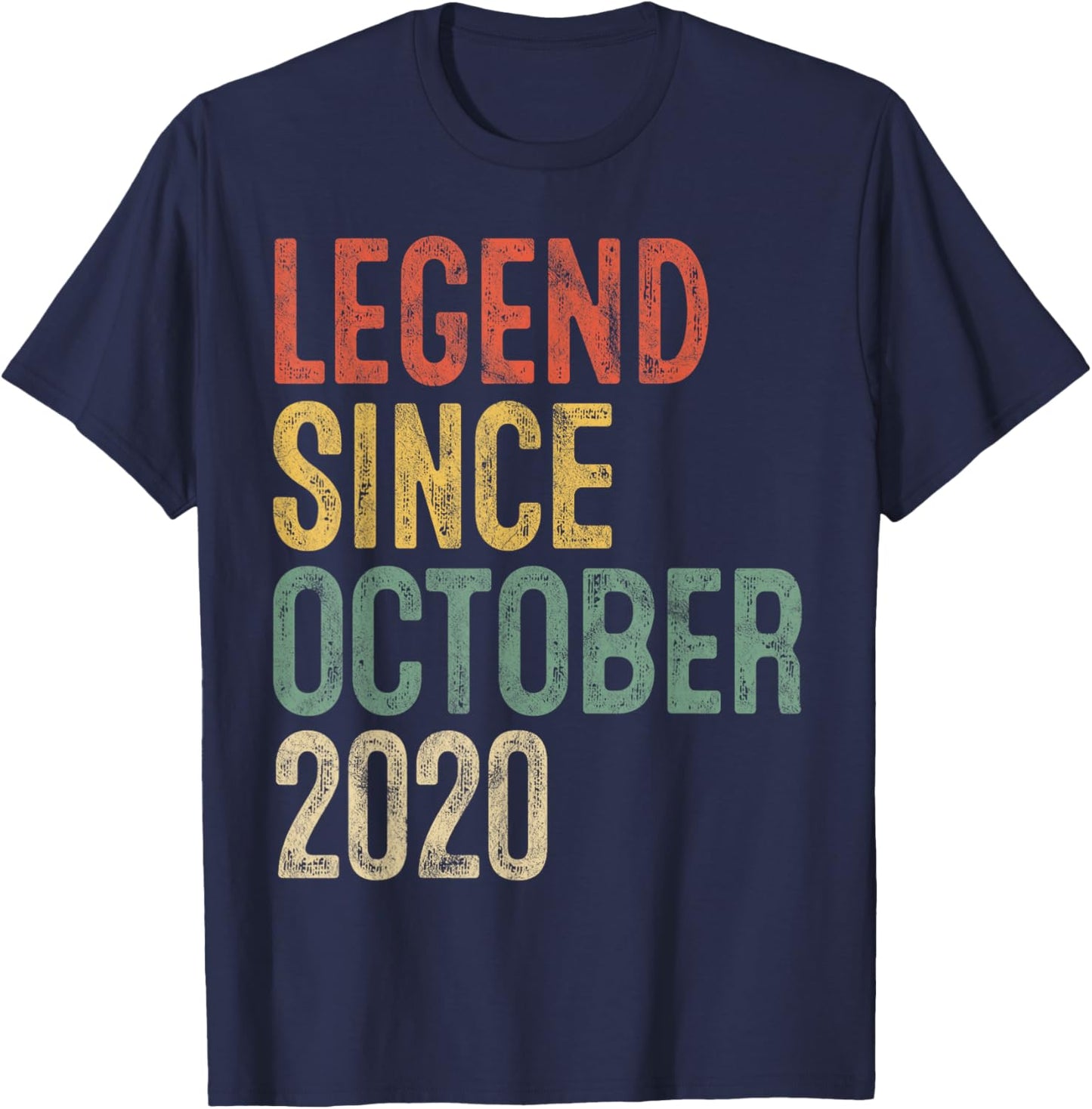 Legend October 2020 5th Birthday Boy Girl 5 Year Old T-Shirt - T-Shirt | Navy