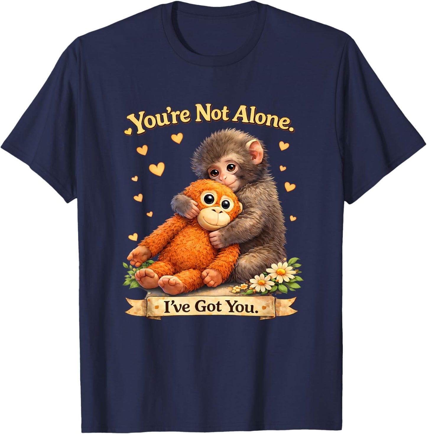 Funny Punch Baby Monkey Cute Family T-Shirt - T-Shirt | Navy