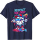 Respect The Drip Baseball Bat Sunglasses Mascot T-Shirt - T-Shirt | Navy