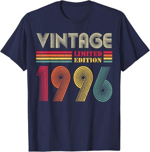Vintage 1996 30th Birthday Gift Men Women 30 Years Old T-Shirt - T-Shirt | Navy
