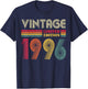 Vintage 1996 30th Birthday Gift Men Women 30 Years Old T-Shirt - T-Shirt | Navy