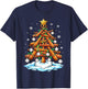 Christmas Baseball Tree Lights Xmas T-Shirt - T-Shirt | Navy