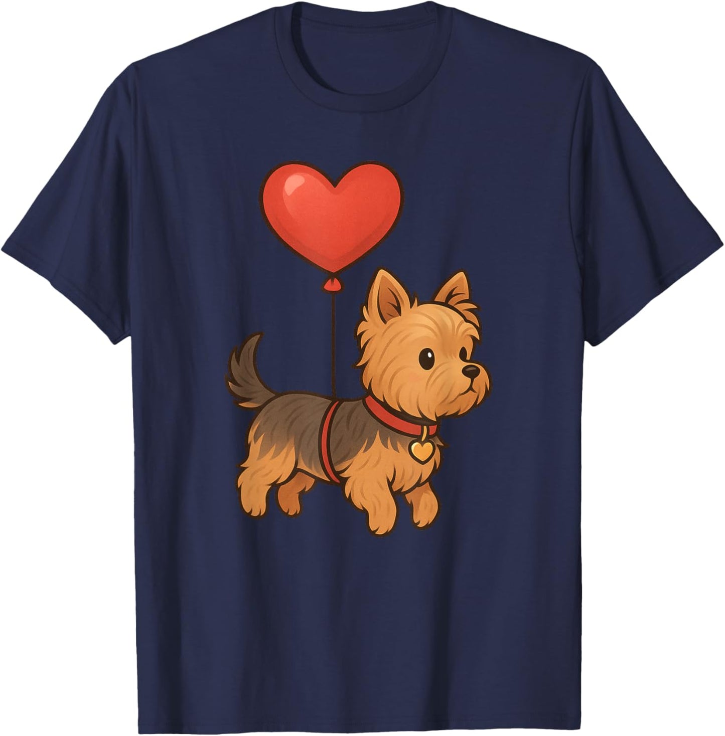 Yorkshire Terrier Valentine's Day Yorkie Men Women Kids T-Shirt - T-Shirt | Navy