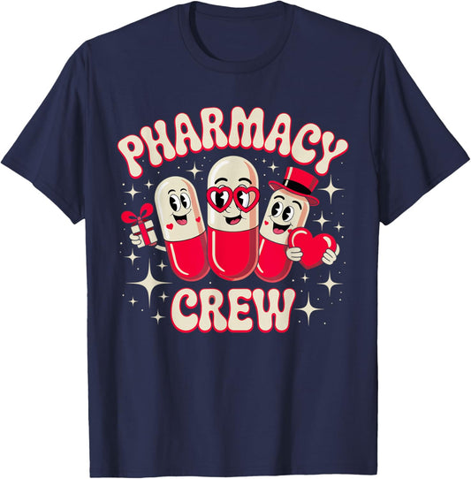 Pharmacy Crew Valentine for Pharmacist Technician T-Shirt - T-Shirt | Navy