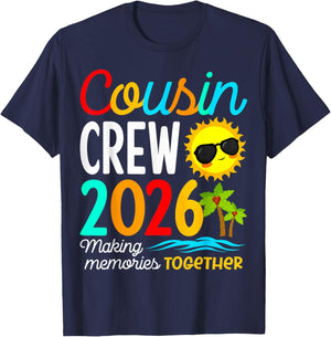 Cousin Crew 2026 Summer Vacation Beach Family Trips Matching T-Shirt - T-Shirt | Navy