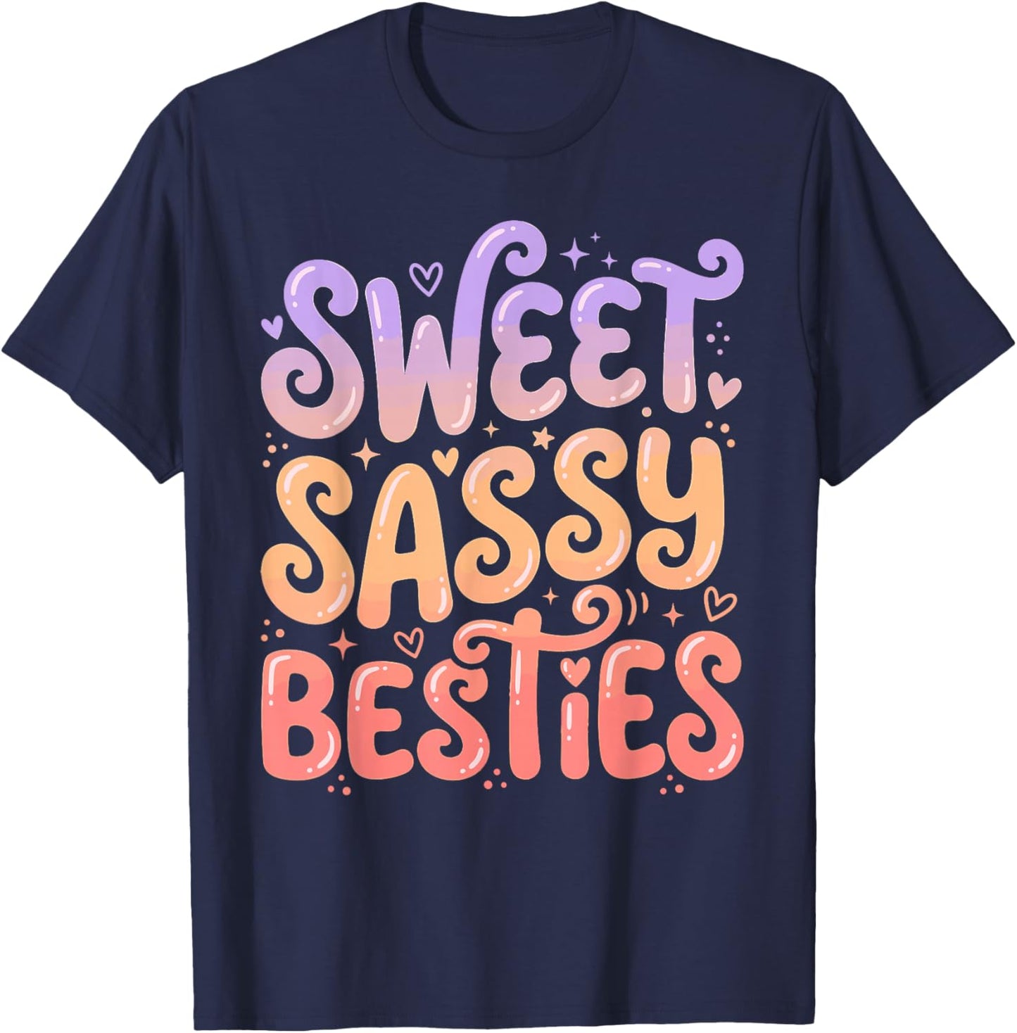 Tie Dye Toddler Kids Best Friend Matching Squad Bestie BFF T-Shirt - T-Shirt | Navy