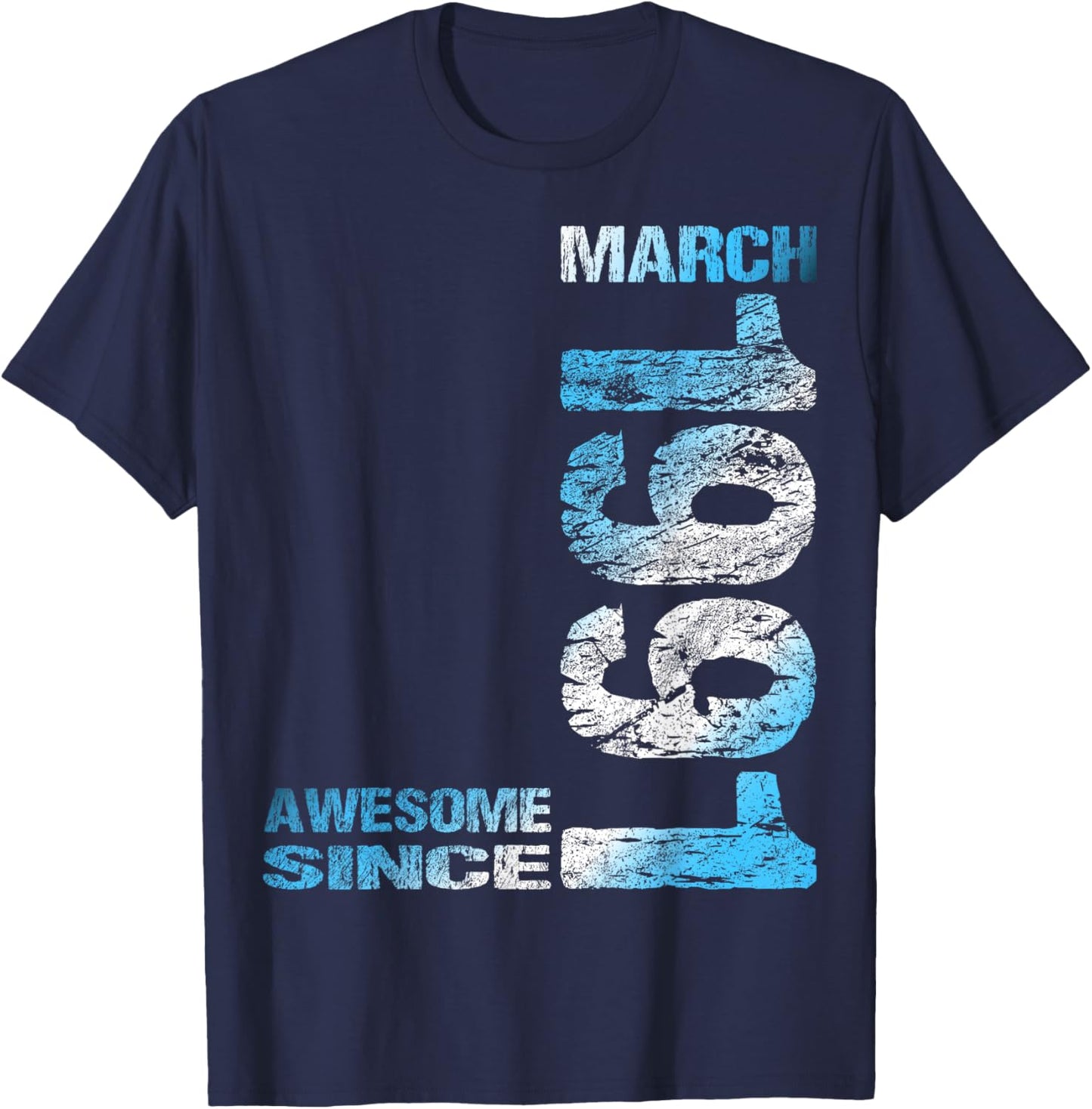 Awesome Since March 1991 35th Birthday T-Shirt - T-Shirt | Navy