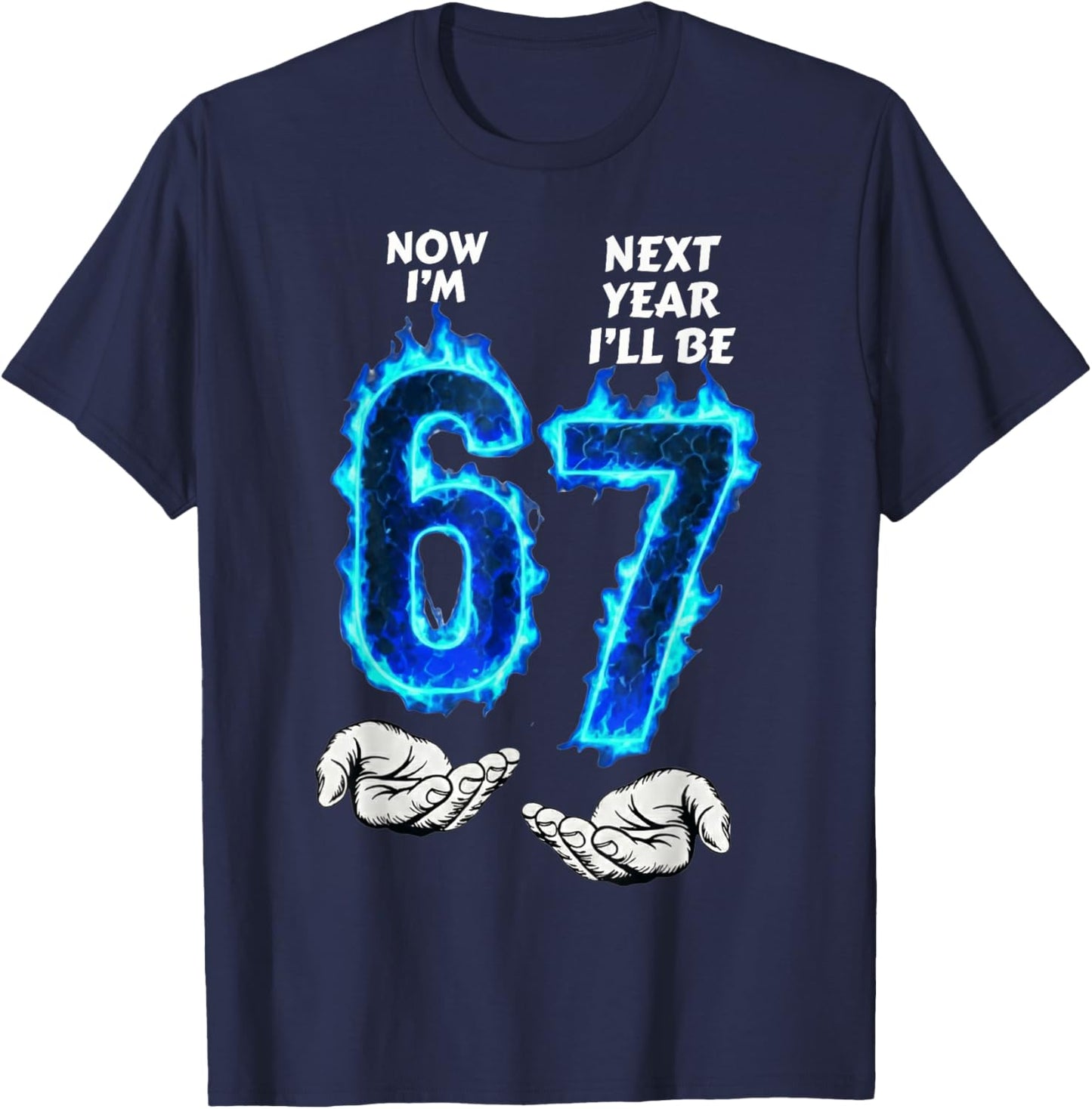 6th Birthday Boys Girls 6 7 Now I'm 6 Next Year I'll be 7 T-Shirt - T-Shirt | Navy