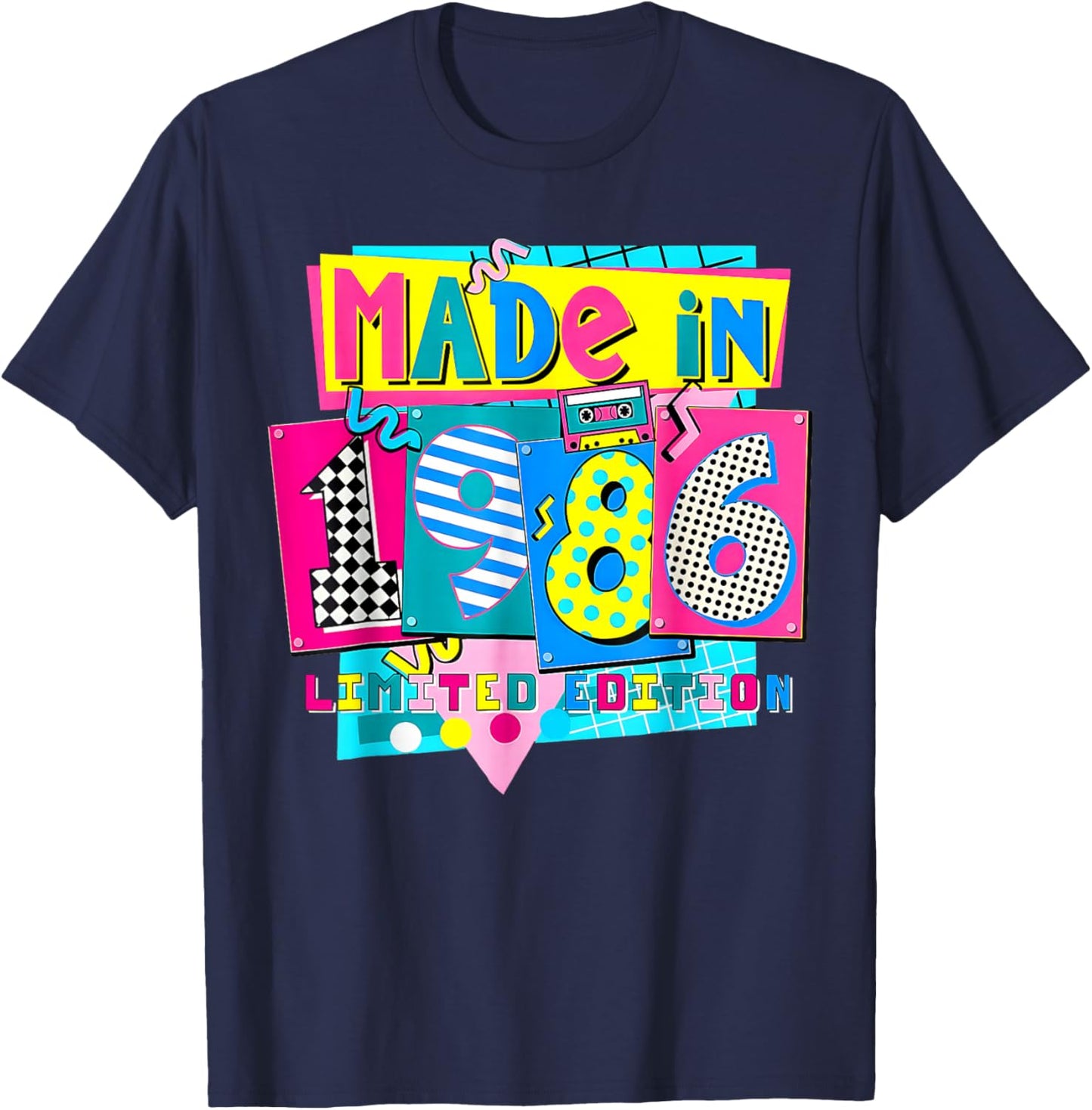 Made in 1986 Limited Edition 40th Birthday Party T-Shirt - T-Shirt | Navy