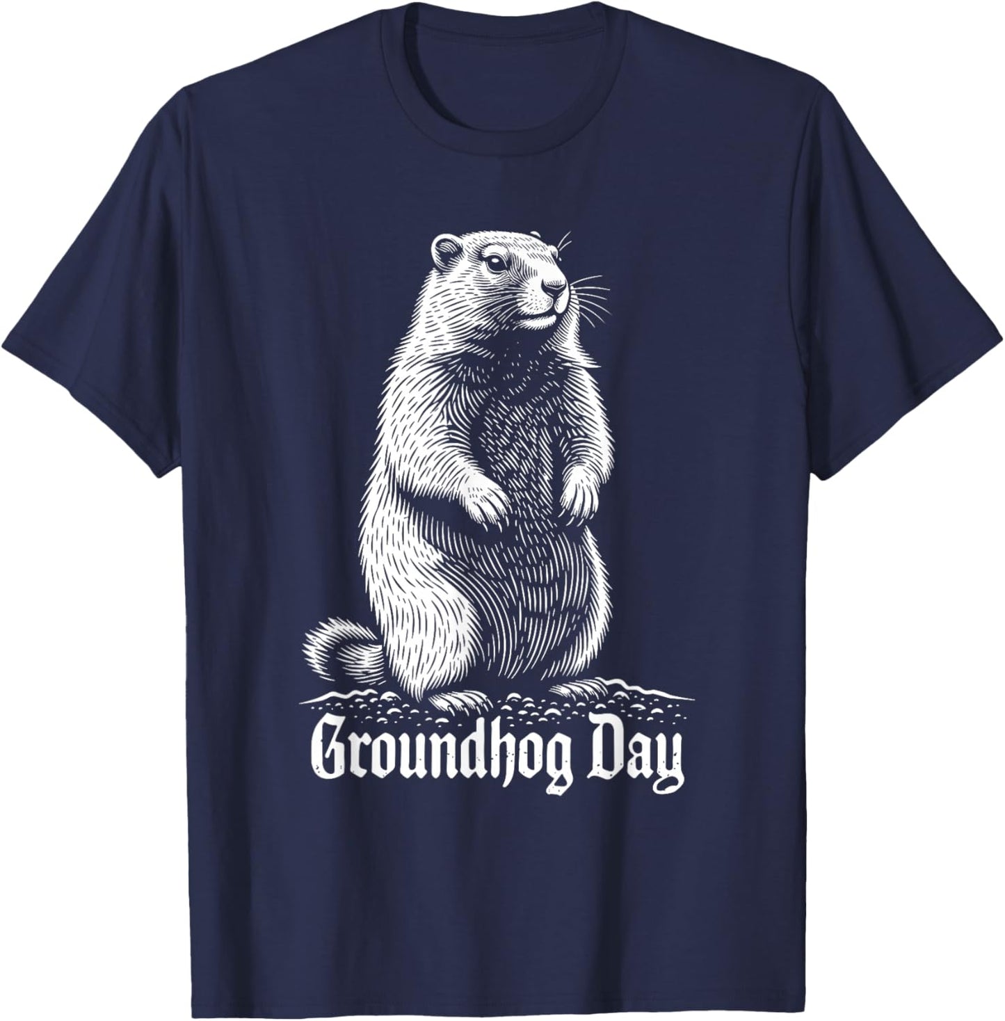Punxy Phil's Groundhog Day Costume February 2nd Holiday T-Shirt - T-Shirt | Navy