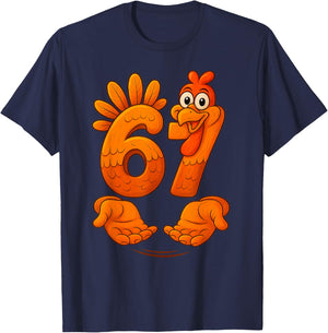 67 Thanksgiving Turkey Funny Gen Alpha Meme Thanksgiving T-Shirt - T-Shirt | Navy