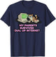 Funny Parents Survived Dial Up Internet Cat Lover Humor T-Shirt - T-Shirt | Navy