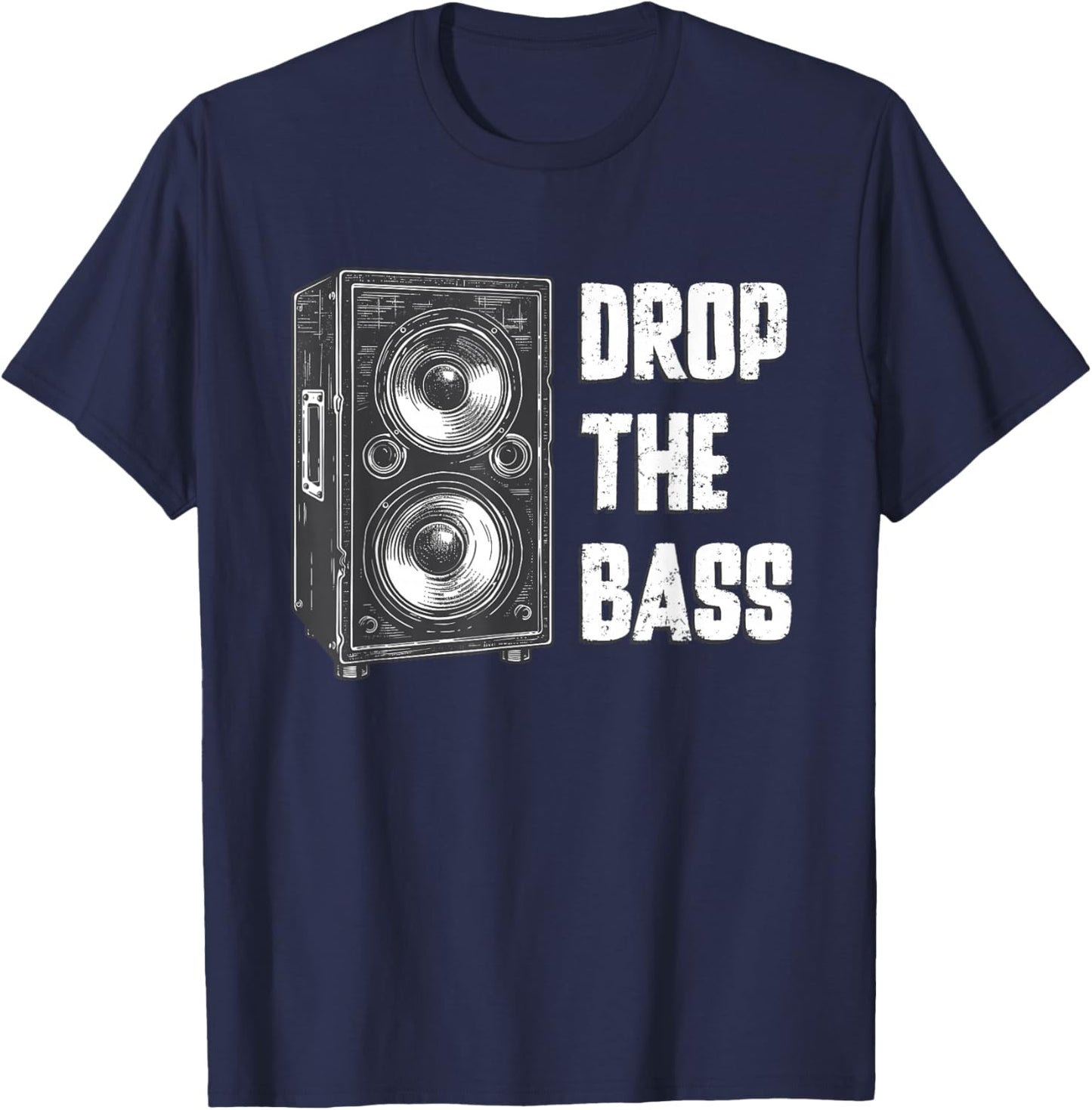 Bass-Drop Subwoofer Speaker Retro/Vintage Aesthetic T-Shirt - T-Shirt | Navy