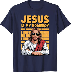 Jesus is My Homeboy Friend Christian Faith Bible Religious T-Shirt - T-Shirt | Navy