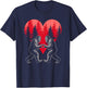 Bigfoots Heart Happy Valentine's Day Sasquatch Love Funny T-Shirt - T-Shirt | Navy