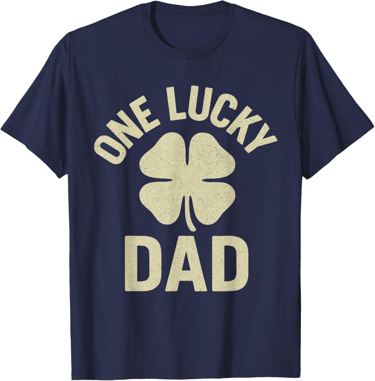 One Lucky Dad St Patricks Day Funny Vintage Papa Father Men T-Shirt - T-Shirt | Navy