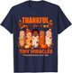 Fall Baby Thankful for Tiny Miracles NICU Thanksgiving Nurse T-Shirt - T-Shirt | Navy
