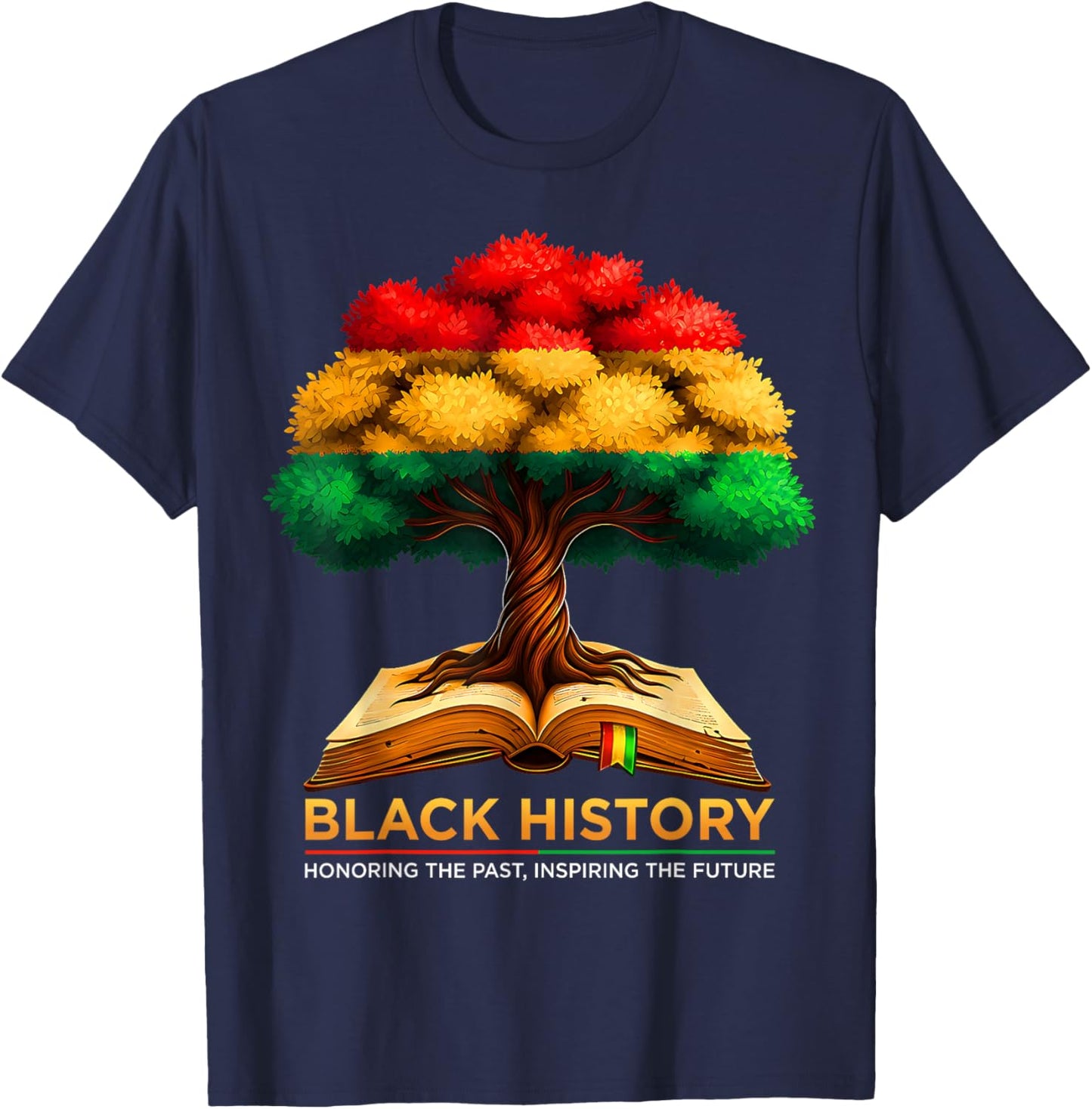 Honoring Past Inspiring Future Men Women Black History Month T-Shirt - T-Shirt | Navy