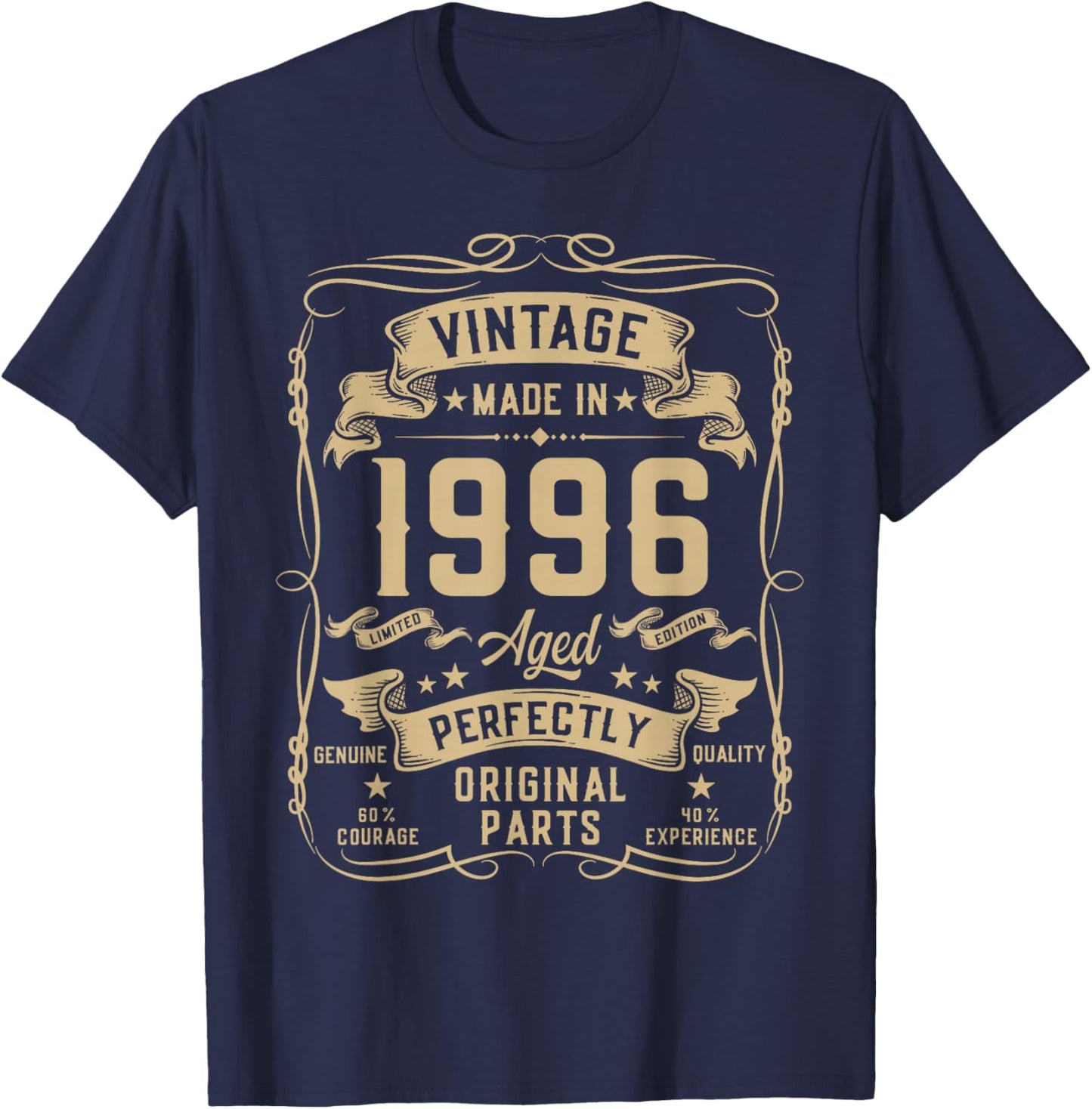 Vintage 1996 30yr 30th Birthday Gifts 30 Years Old T-Shirt - T-Shirt | Navy
