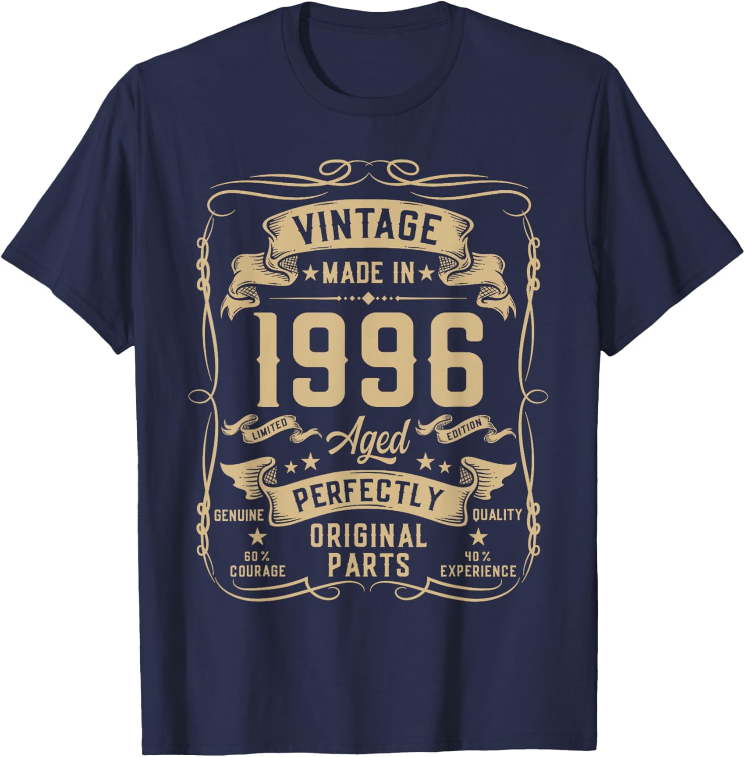 Vintage 1996 30yr 30th Birthday Gifts 30 Years Old T-Shirt - T-Shirt | Navy