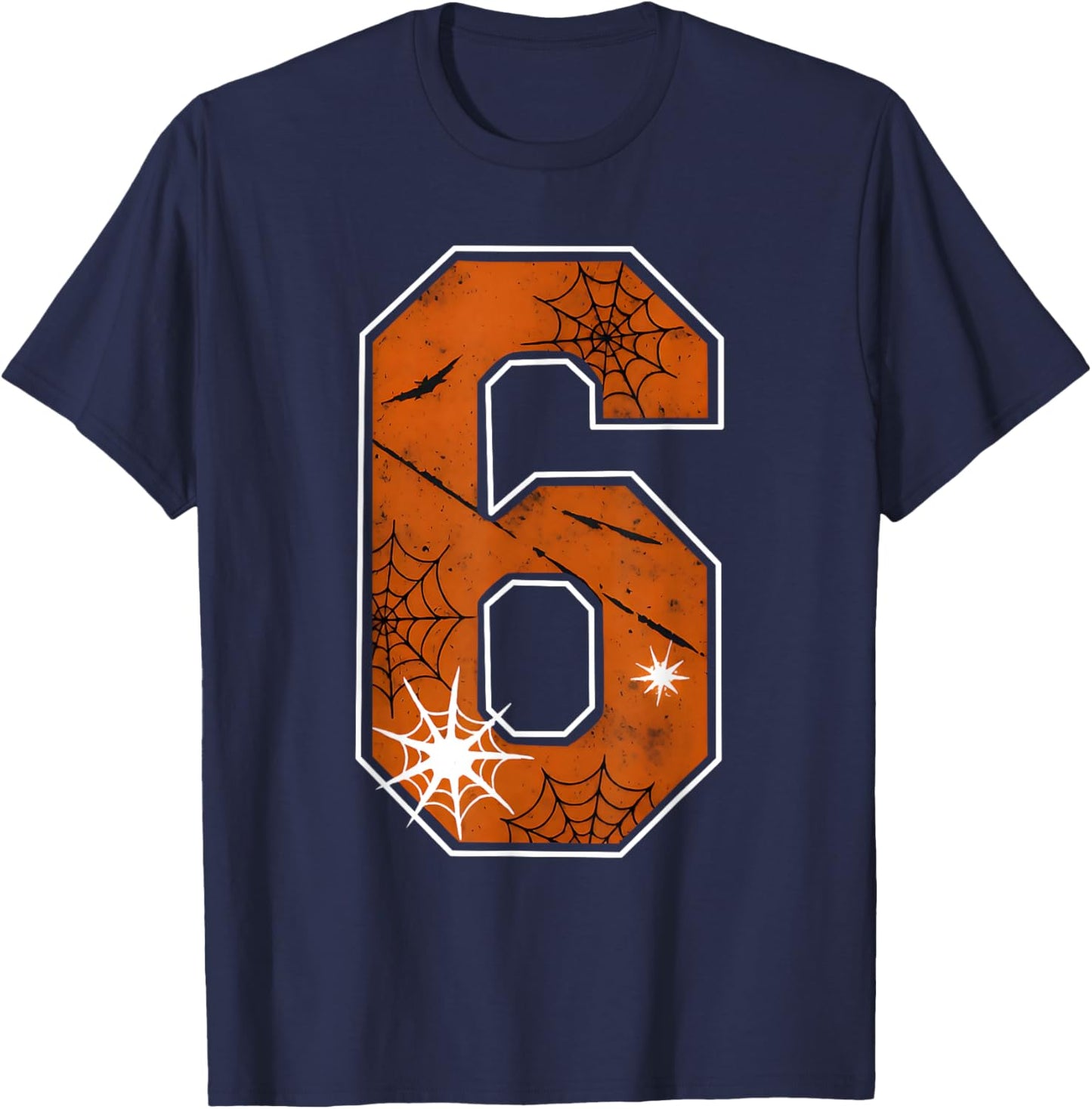 6 7 Funny Halloween Costume with Spider Web Trend Couples T-Shirt - T-Shirt | Navy