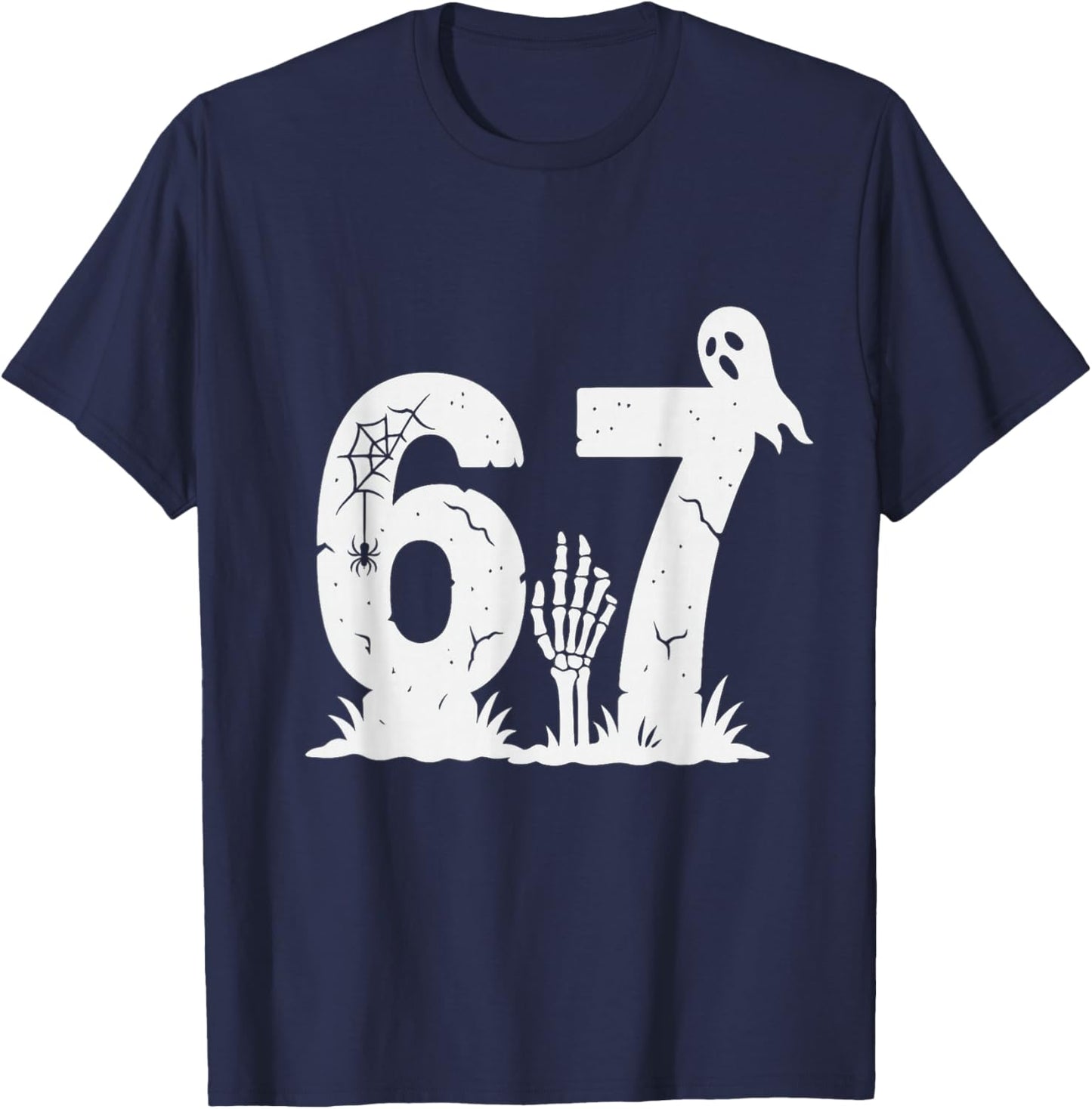 67 Halloween Graveyard T-Shirt - T-Shirt | Navy